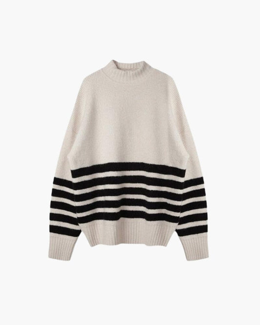 The Coastal Stripe Sweater Knitwear Bernard Grimberg Women White One size 