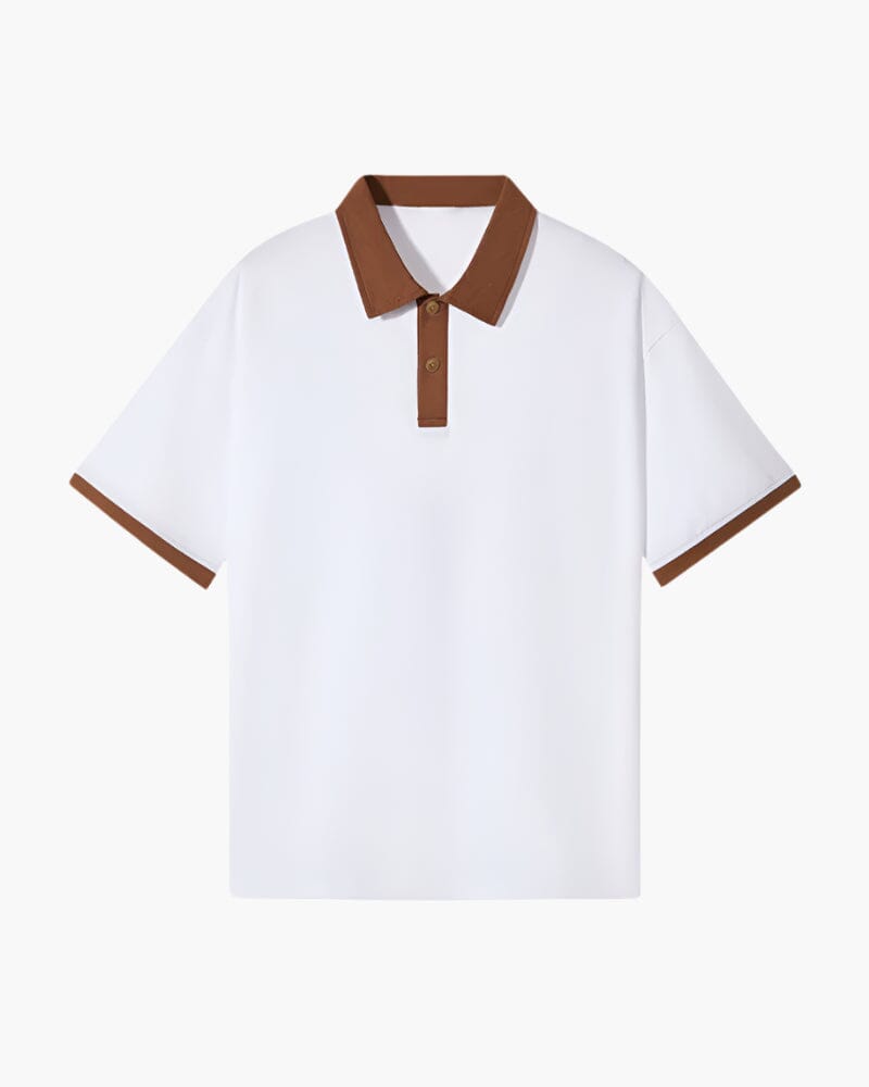 The Como Polo T-shirt Bernard Grimberg Brown S 