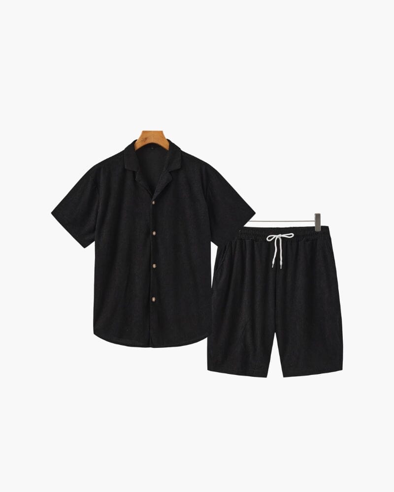 The Riviera Velvet Cord Set Bernard Grimberg Black S 