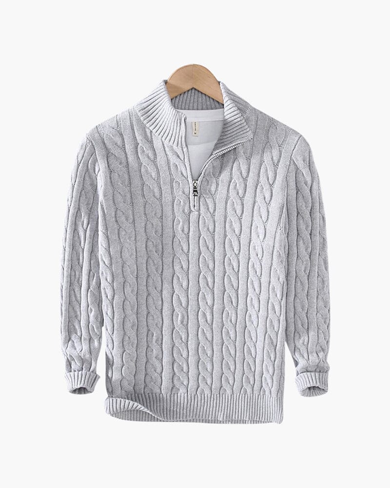 Verbier Half Zip Sweater Bernard Grimberg Gray S 