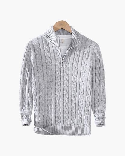 Verbier Half Zip Sweater Bernard Grimberg Gray S 