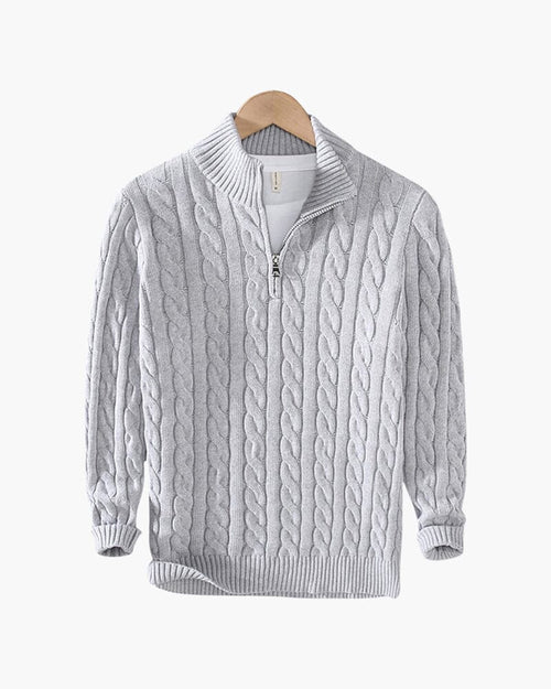 Verbier Half Zip Sweater Bernard Grimberg Gray S 