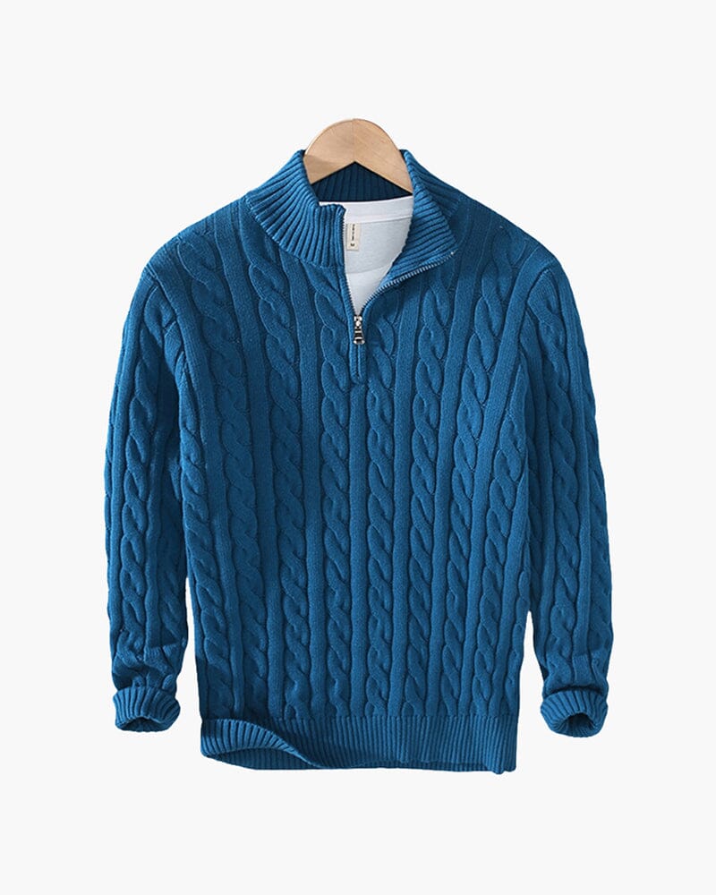Verbier Half Zip Sweater Bernard Grimberg Light Blue S 