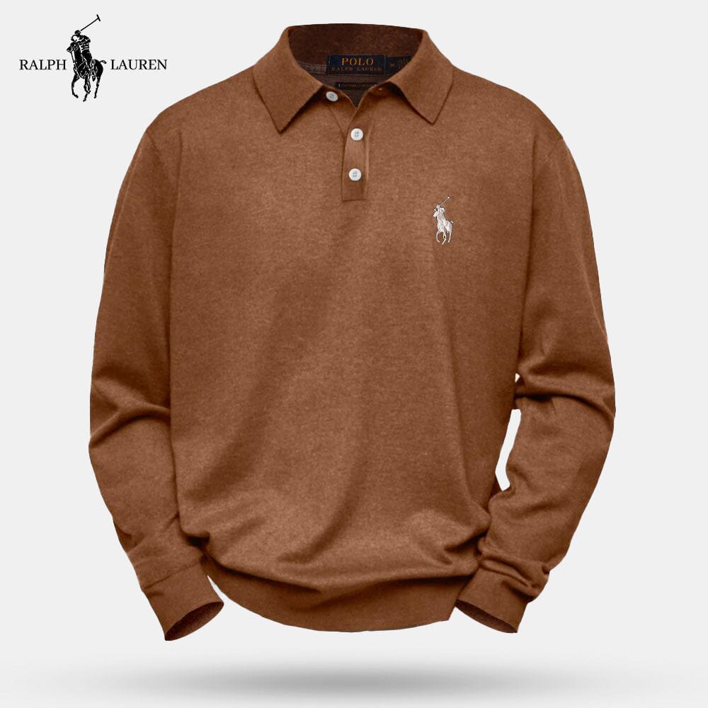 Victor | Men's Polo Shirt Bernard Grimberg Dark brown S 