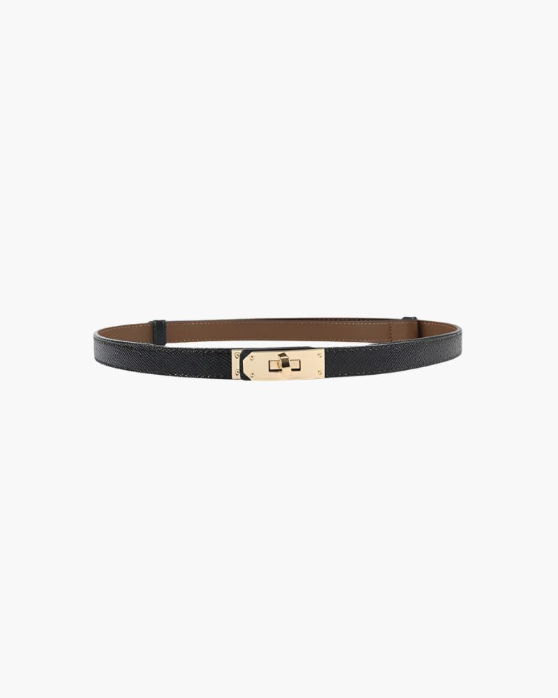 Vintage Slim Belt Bernard Grimberg Women Black 