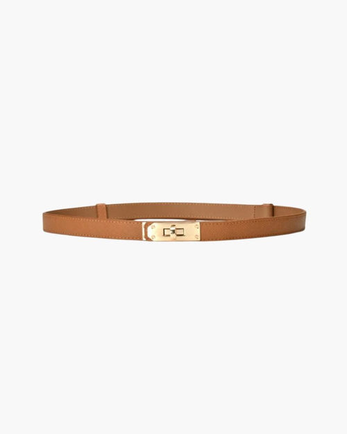 Vintage Slim Belt Bernard Grimberg Women Brown 