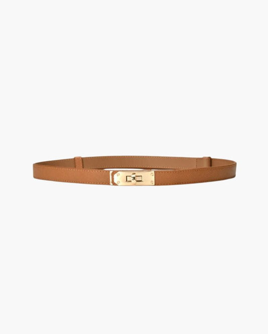 Vintage Slim Belt Bernard Grimberg Women Brown 