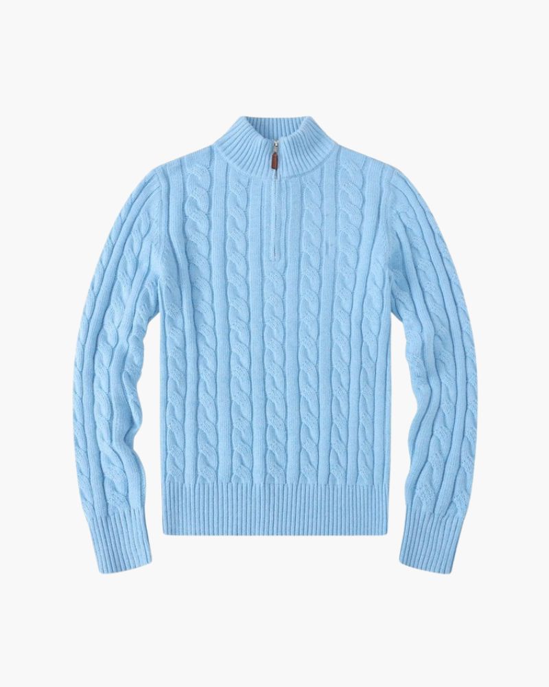 Women's Verbier Half Zip Sweater Bernard Grimberg Women Baby Blue S 