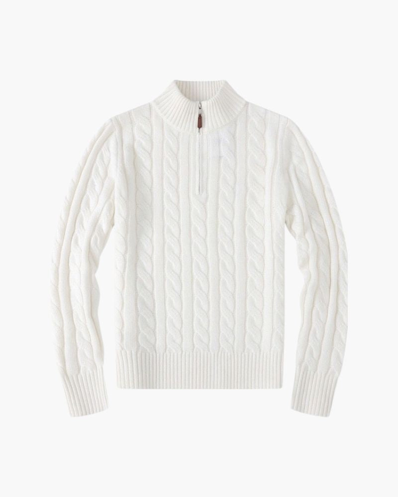 Women's Verbier Half Zip Sweater Bernard Grimberg Women White S 