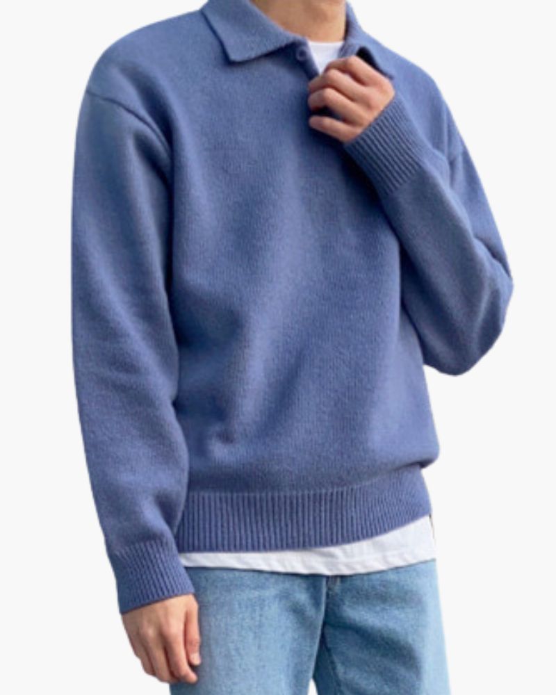 Woolen Button Half Zip 0 oldmoneystyle 