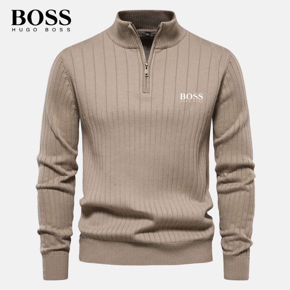 Zip-up sweater (CLEARANCE) Bernard Grimberg Beige S 