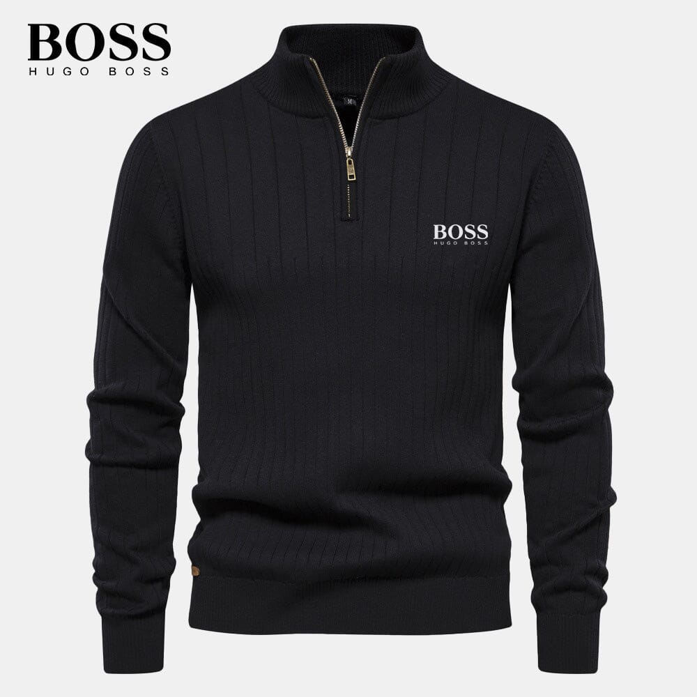 Zip-up sweater (CLEARANCE) Bernard Grimberg Black S 