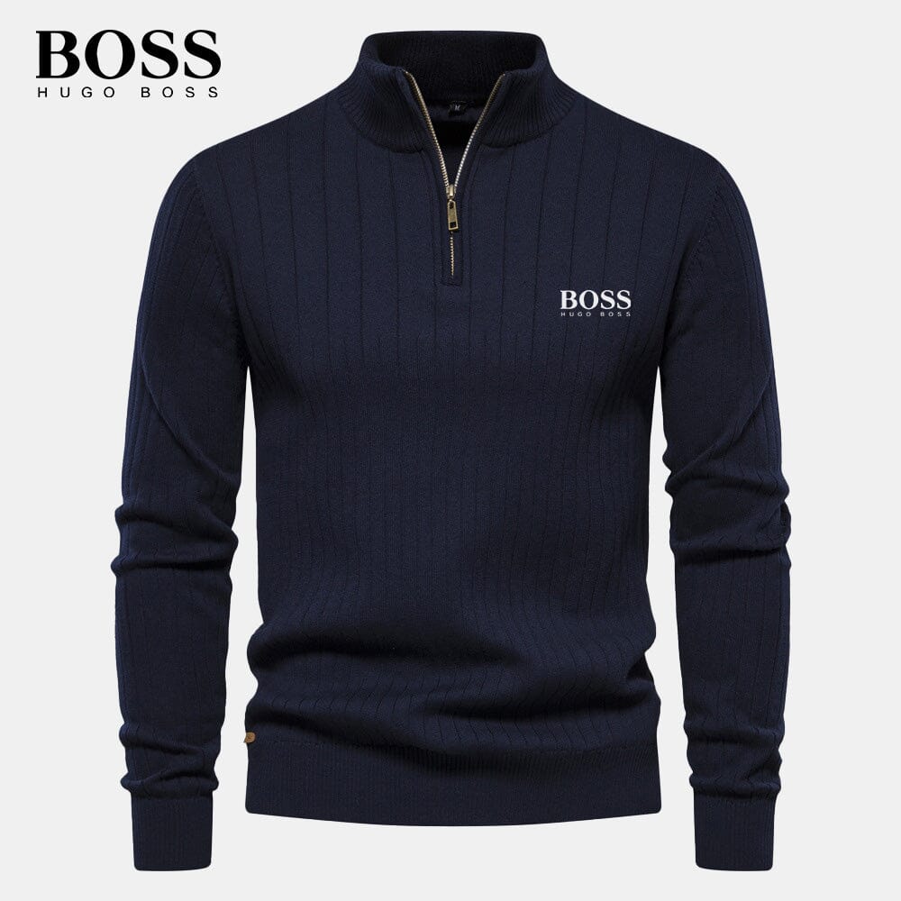 Zip-up sweater (CLEARANCE) Bernard Grimberg Blue S 