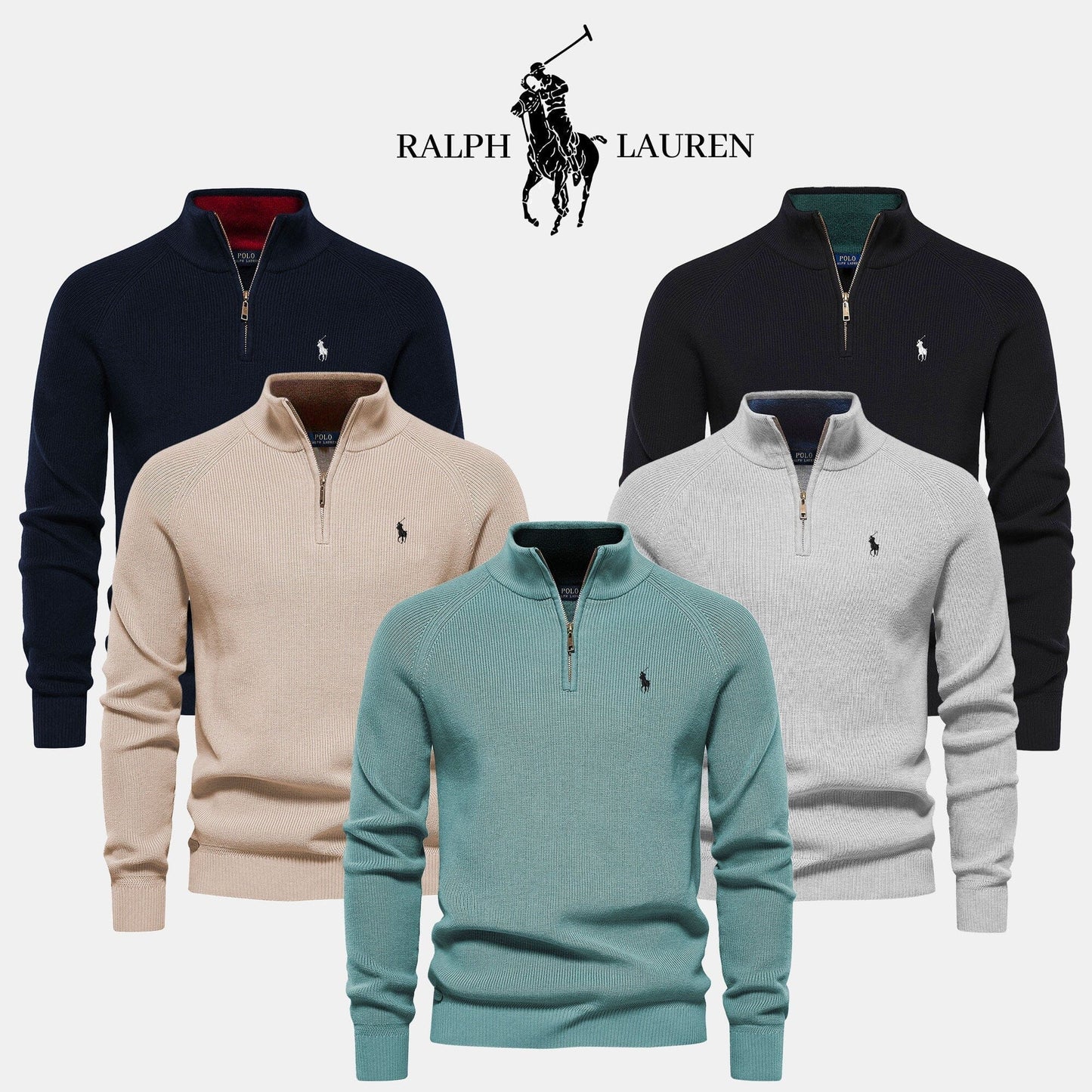 Zipped Collar Sweater R&L + Free Watch Bernard Grimberg 