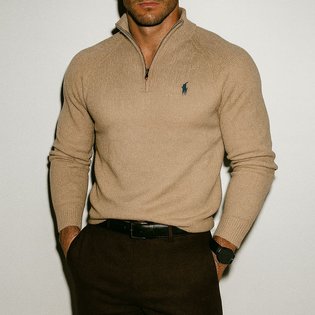 Zipped Collar Sweater R&L + Free Watch Bernard Grimberg 