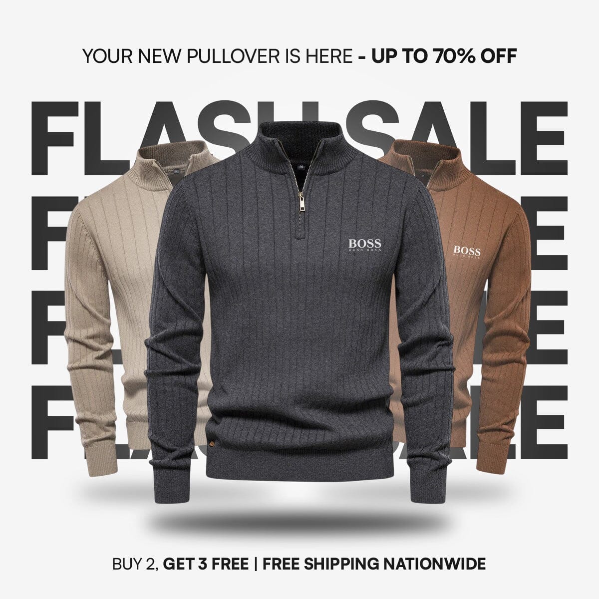 Zipped Pullover ( CLEARENCE SALE ) Bernard Grimberg 