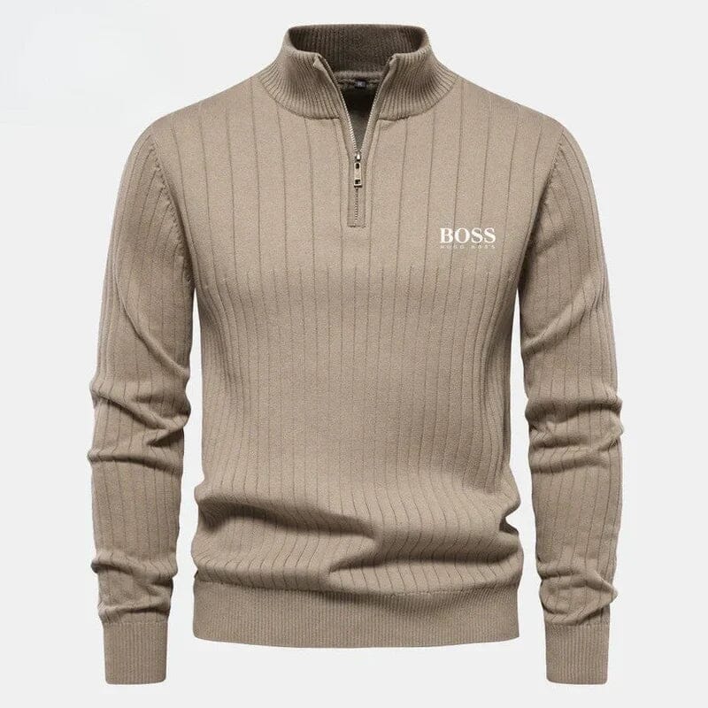 Zipped Pullover ( CLEARENCE SALE ) Bernard Grimberg Beige S 