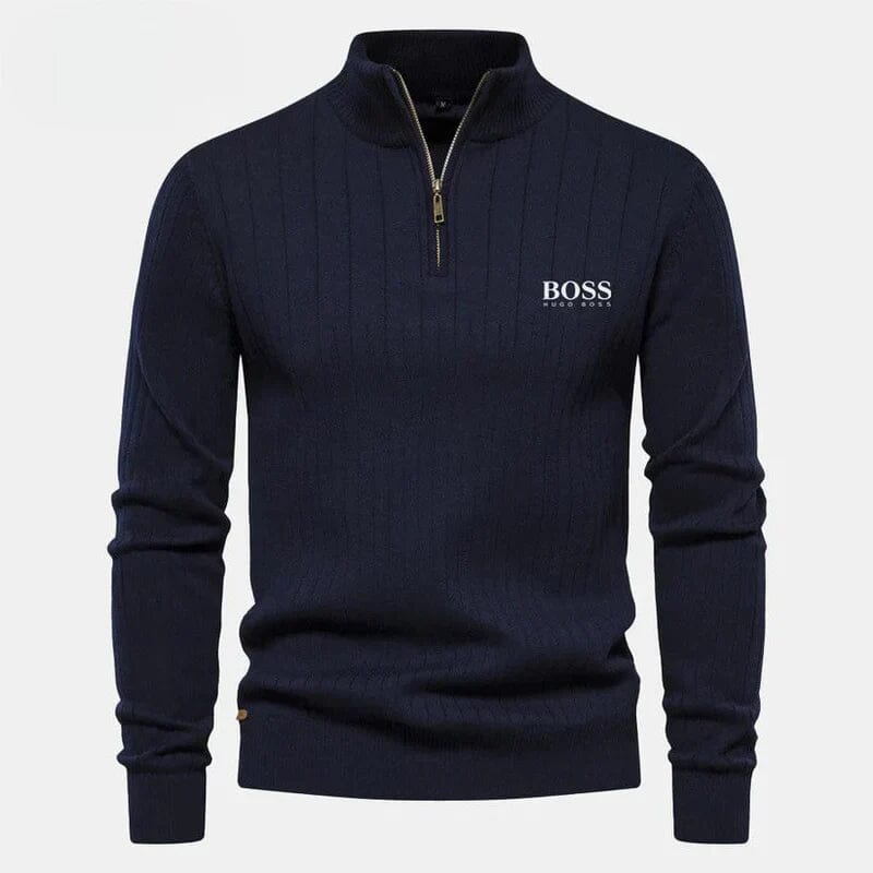 Zipped Pullover ( CLEARENCE SALE ) Bernard Grimberg Blue S 