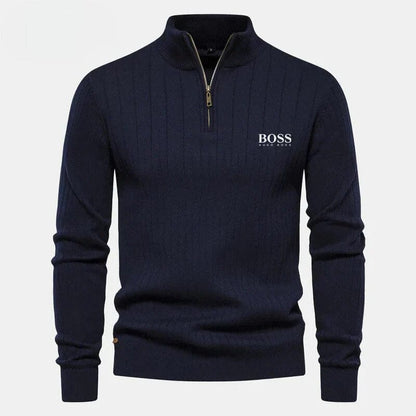 Zipped Pullover ( CLEARENCE SALE ) Bernard Grimberg Blue S 