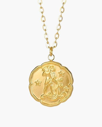 Zodiac Sign Necklace - Gold Bernard Grimberg Aquarius 
