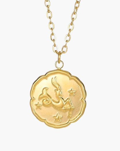 Zodiac Sign Necklace - Gold Bernard Grimberg Aries 