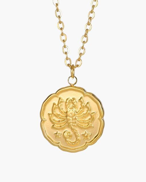 Zodiac Sign Necklace - Gold Bernard Grimberg Scorpio 